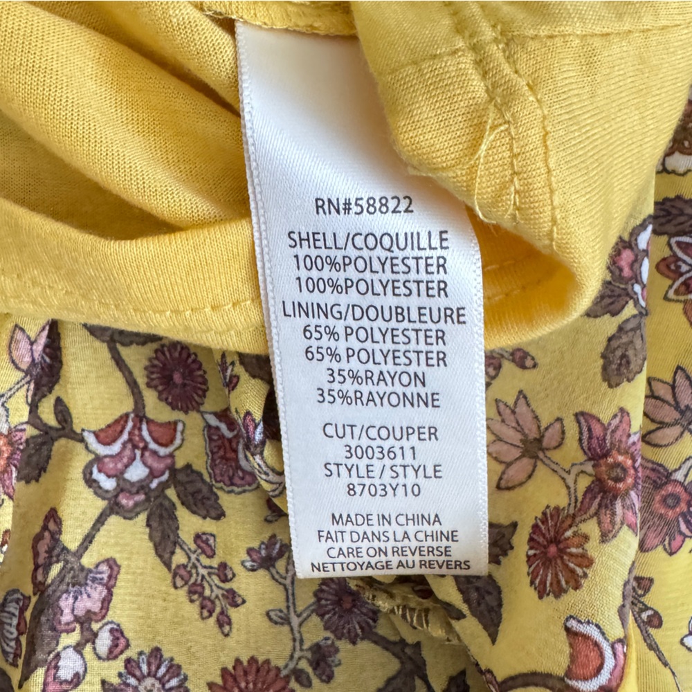 NEW Max Studio Floral Pleated Mini Skirt Gold Yellow XS Boho Cottagecore Retro - Picture 9 of 14
